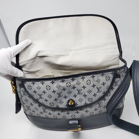 Auth Louis Vuitton Denim and Leather Crossbody Bag - Picture 11 of 16